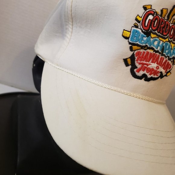 Vtg Hawaiian Tropic Hat Cap Gordon's Beach Party Logo Tanning Lotion Snapback - Picture 5 of 11
